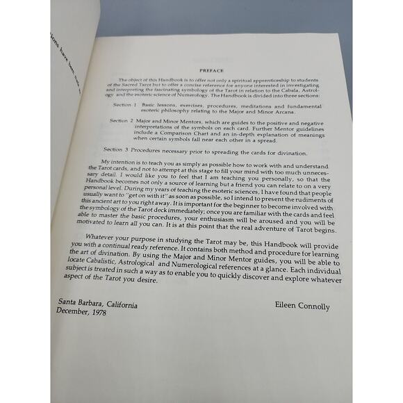 Tarot A New Handbook For The Apprentice By Eileen Connolly 1980 Classic Edition - Picture 7 of 13